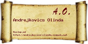 Andrejkovics Olinda névjegykártya